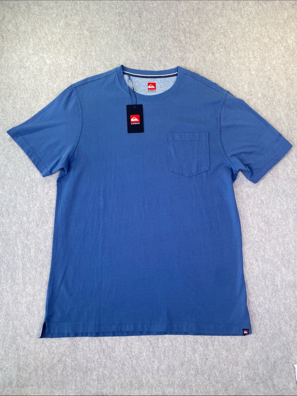 Quiksilver Men’s Indigo Blue Cotton Pocket T-Shirt NWT Size Medium